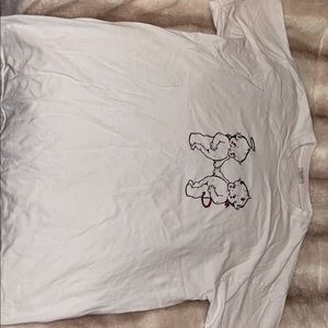 Brandy Melville, John Galt. Baby angel and devil graphic tee.